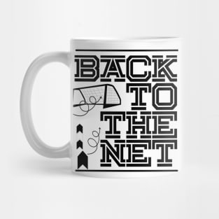 BACK TO THE NET football game design Mug